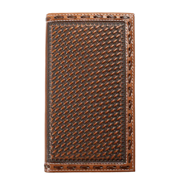 3D Belt Basket Weave  Wallet ~ Checkbook