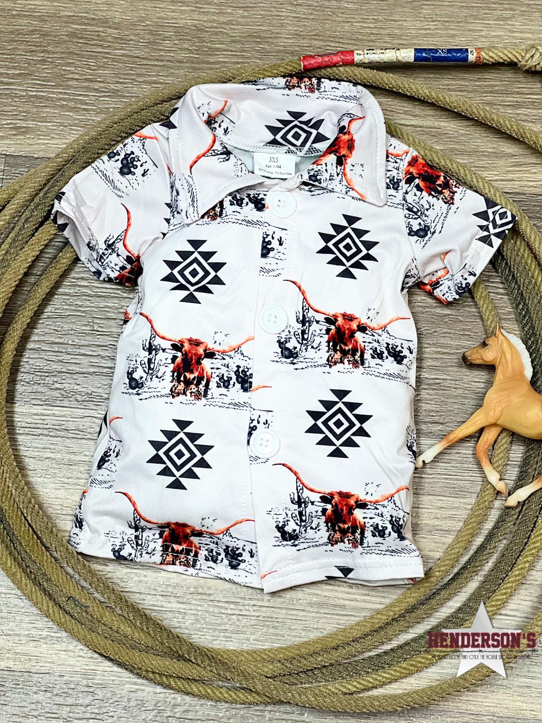 Aztec Longhorn Button Up - Image 2