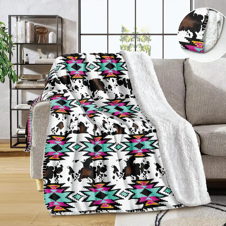 Aztec Queen Sherpa Blanket