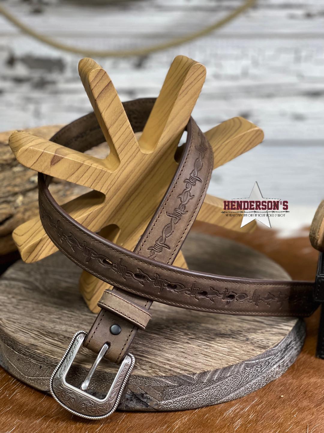 Barbwire Embossed Belt