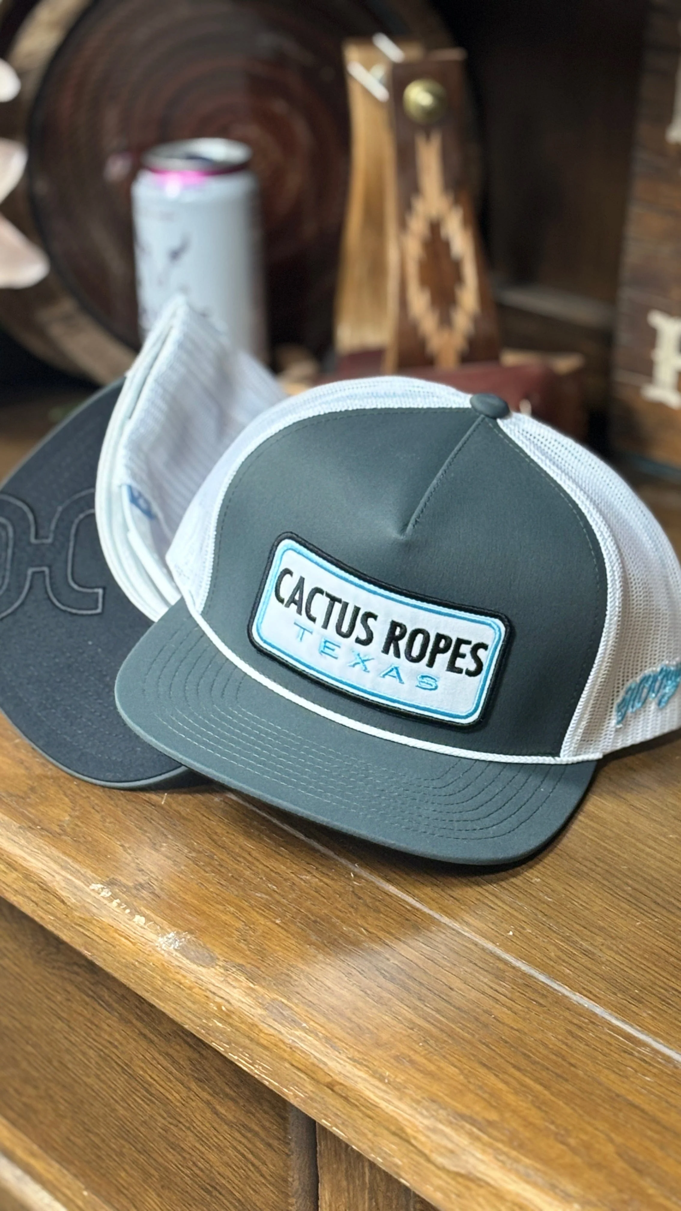 Cactus Ropes Cap ~ Gray/White