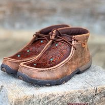Chukka Driving Moc by Twisted X ~ Tooled Flower