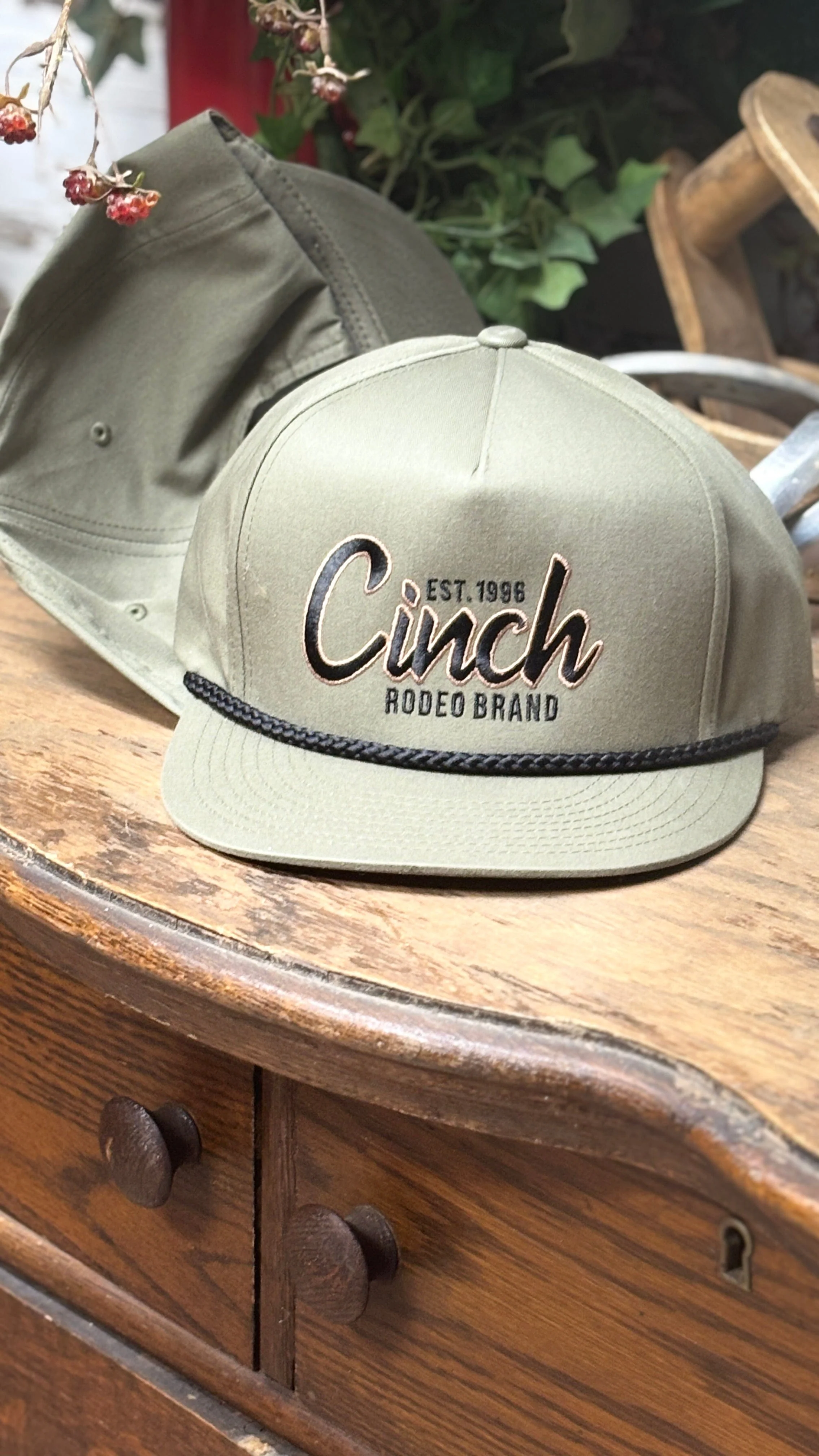 Cinch Ball Cap ~  Olive