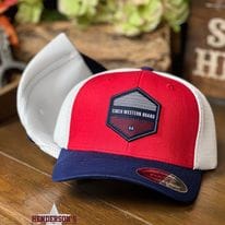 Cinch Flex Fit Ball Cap ~ Red, White & Blue