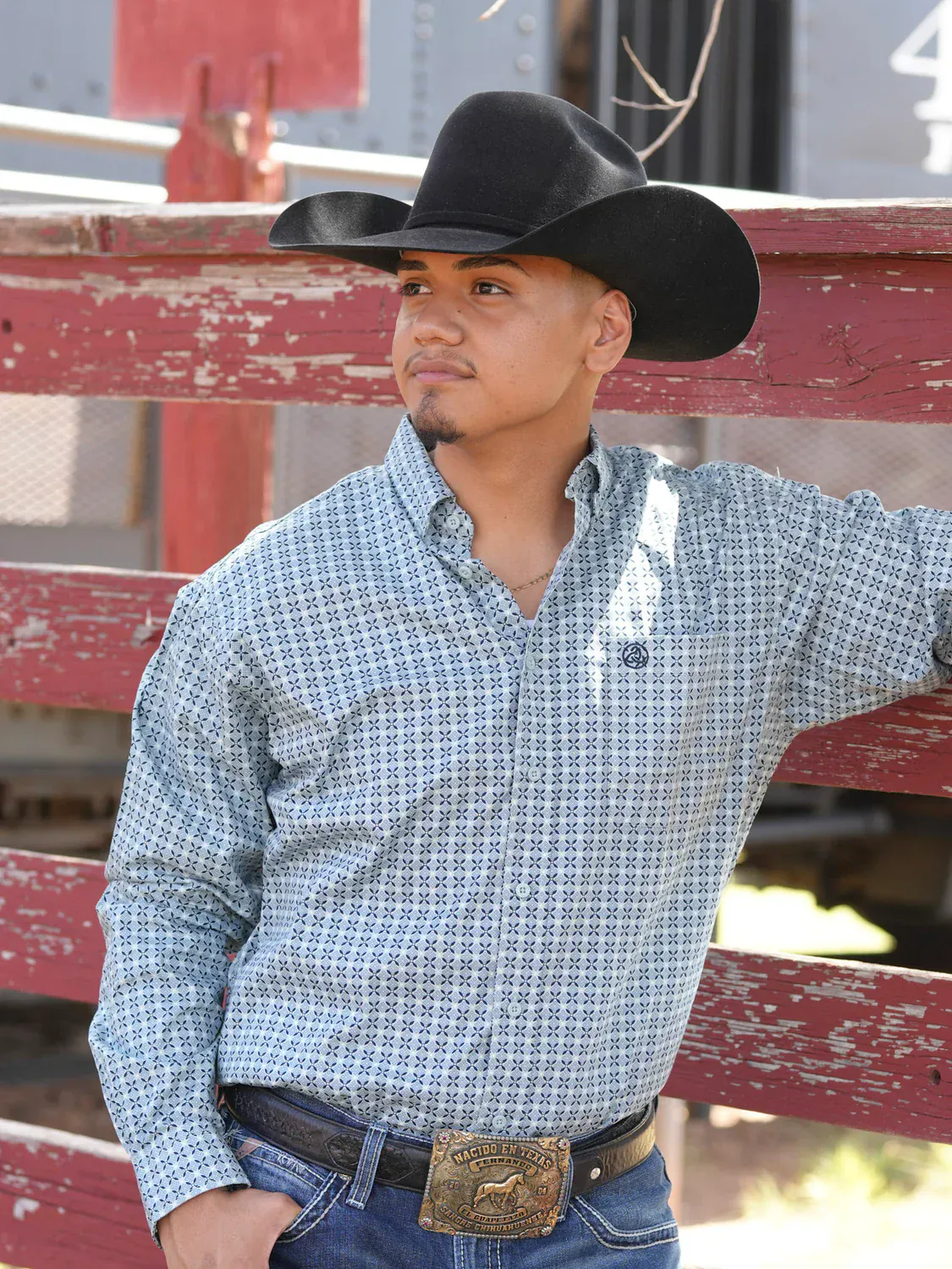 CueroLine Classic Western Shirt ~ Blue