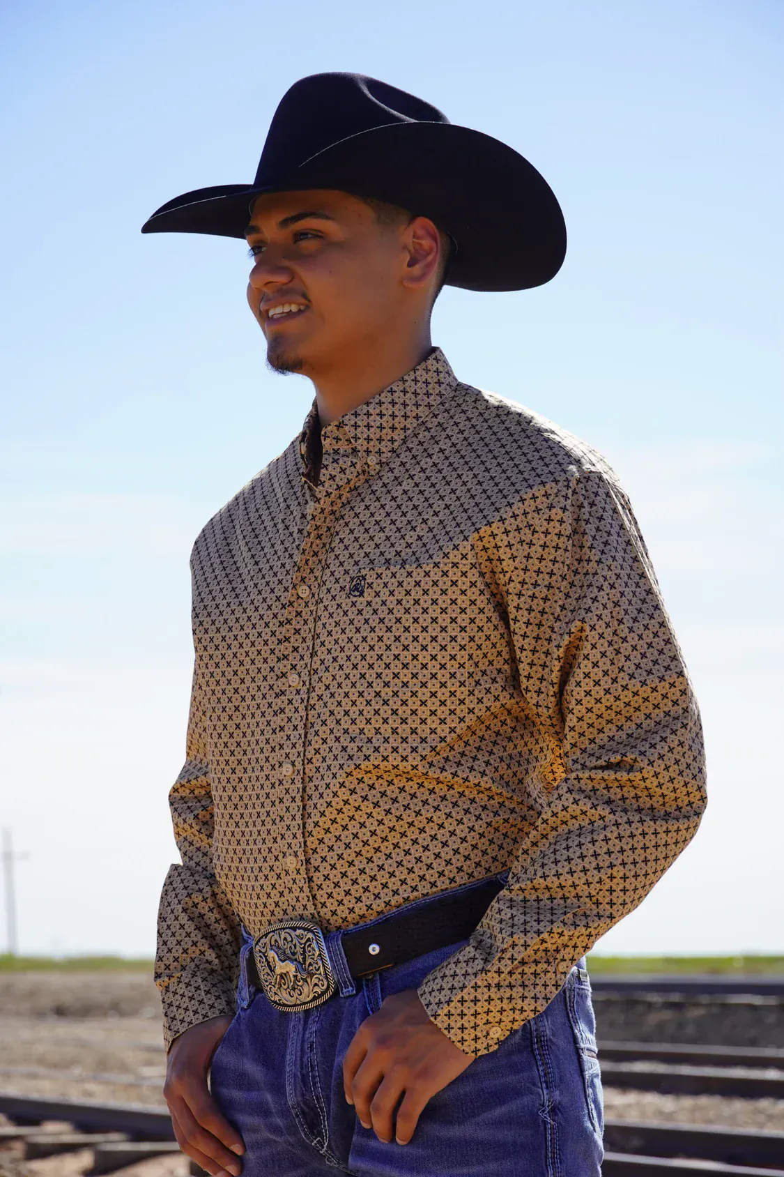 CueroLine Classic Western Shirt ~ Brown