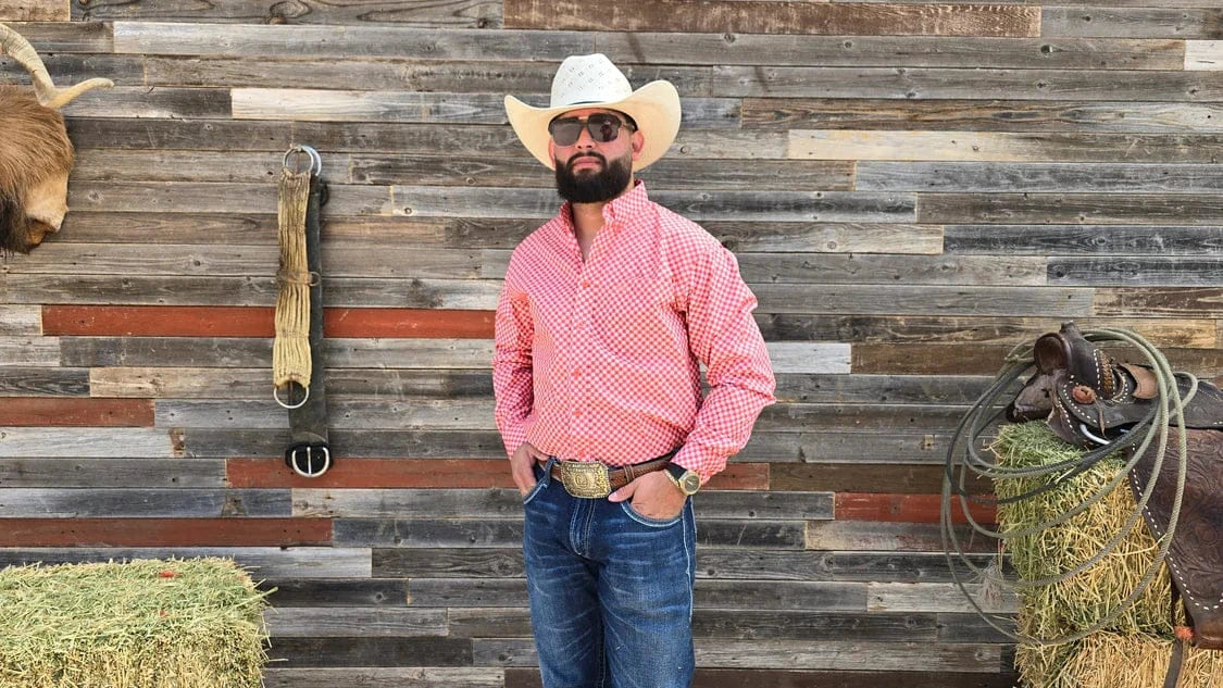 CueroLine Classic Western Shirt ~ Coral - Image 2