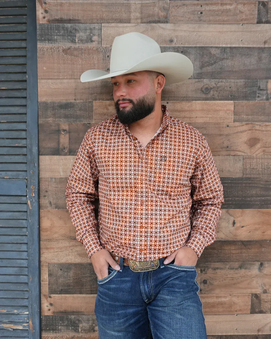 CueroLine Classic Western Shirt ~ Rusty Brown