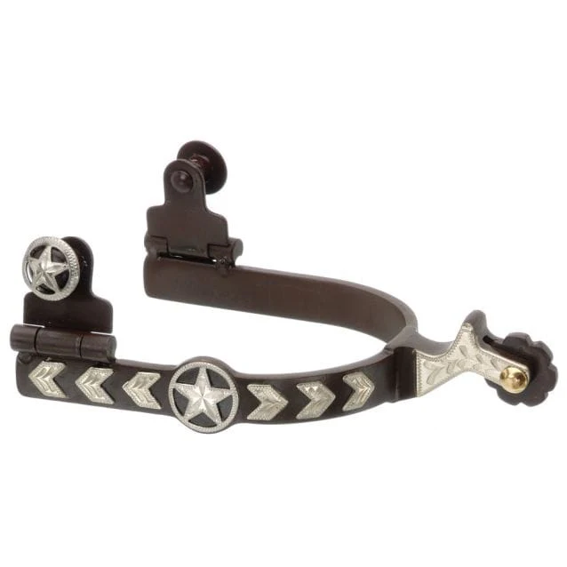Engraved Star and Arrow Spurs
