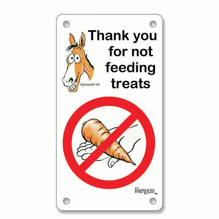 Fergus Stall Sign "Do Not Feed"