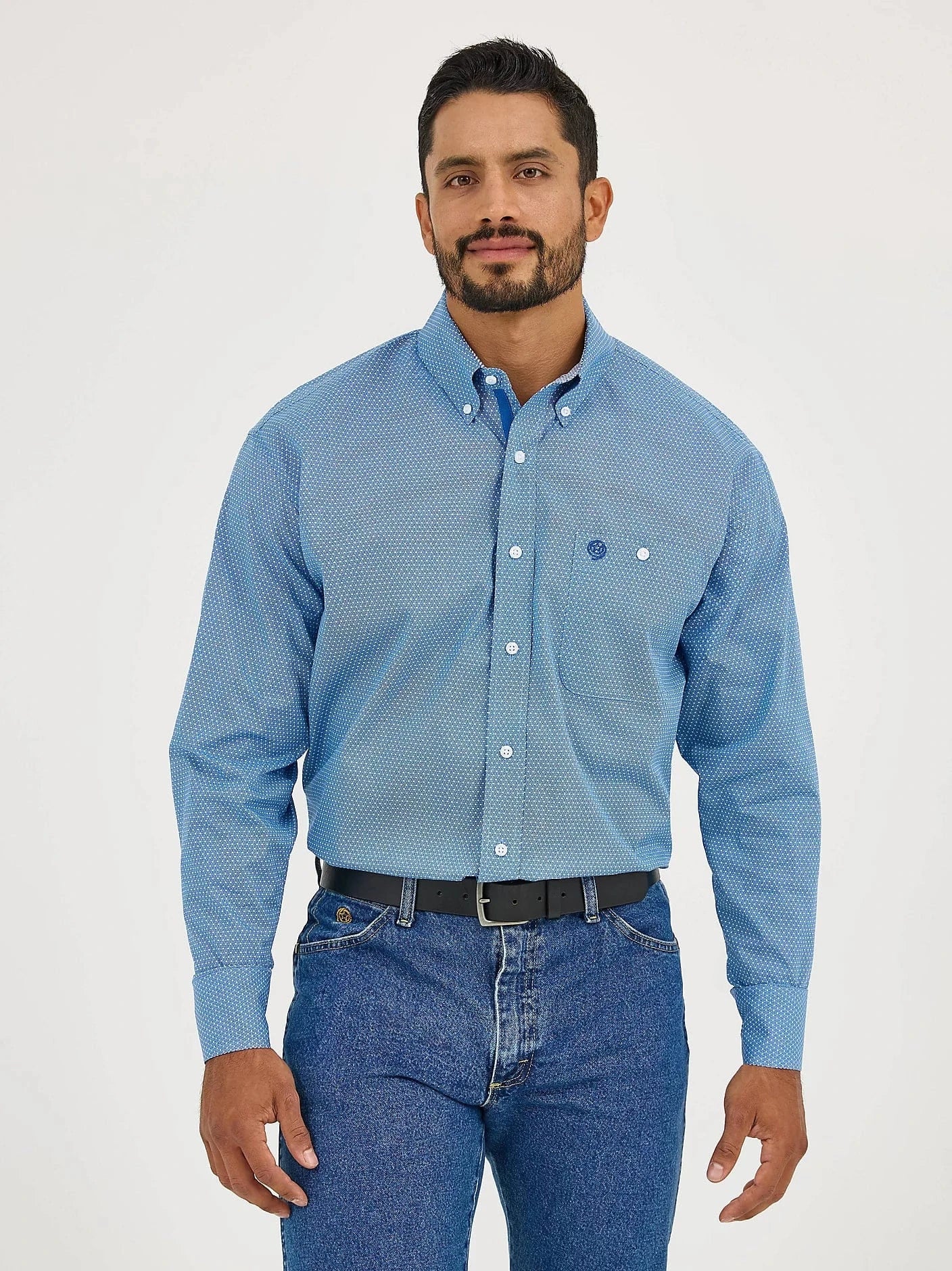 George Strait Shirt by Wrangler ~ Dusty Blue - Image 2