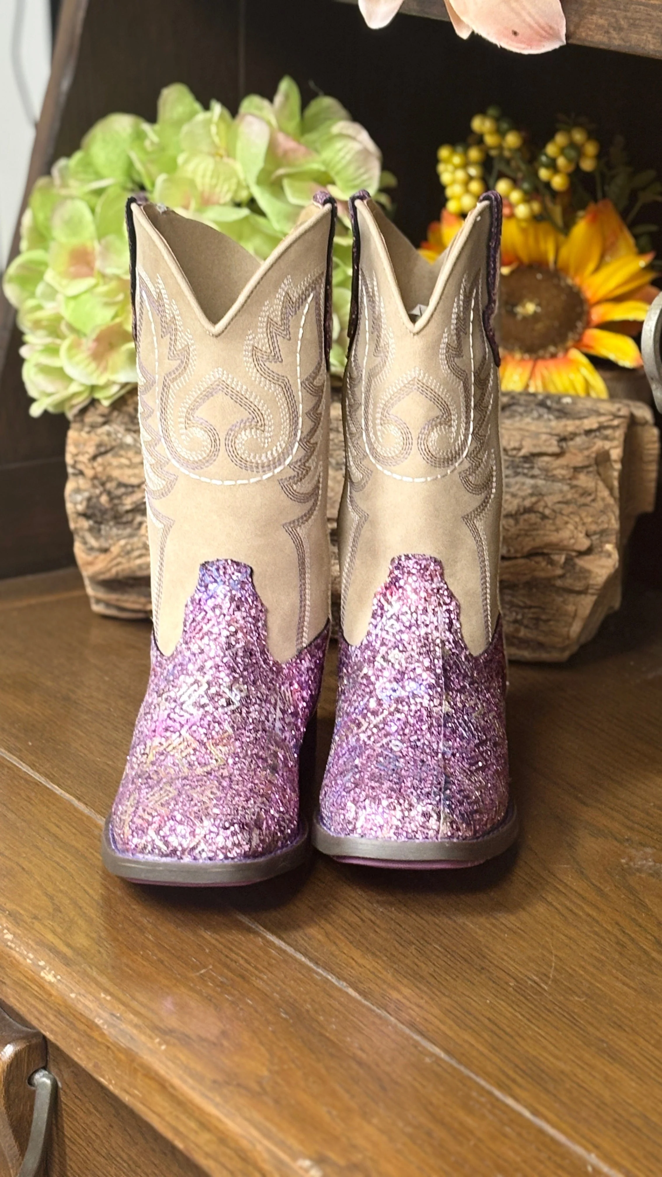 Glitter Aztec Boots by Roper - Image 2