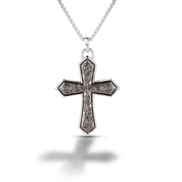 Kelly Herd Brass Engraved Cross Pendent