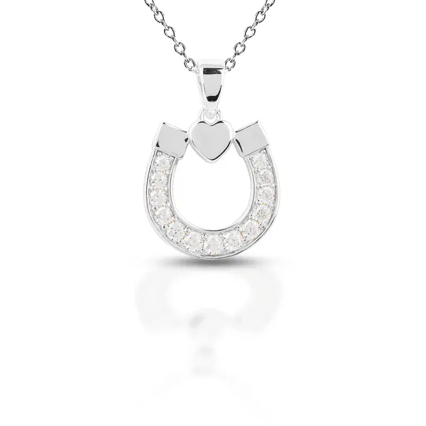 Kelly Herd Brass Heart Horseshoe Necklace
