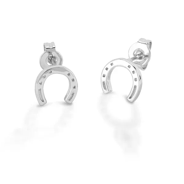 Kelly Herd Plain Brass Horseshoe Earrings