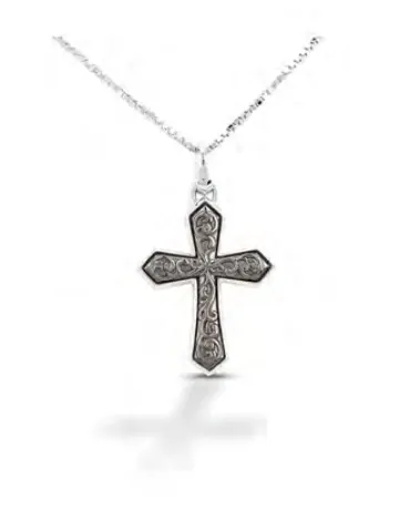 Kelly Herd Small Brass Engraved Cross