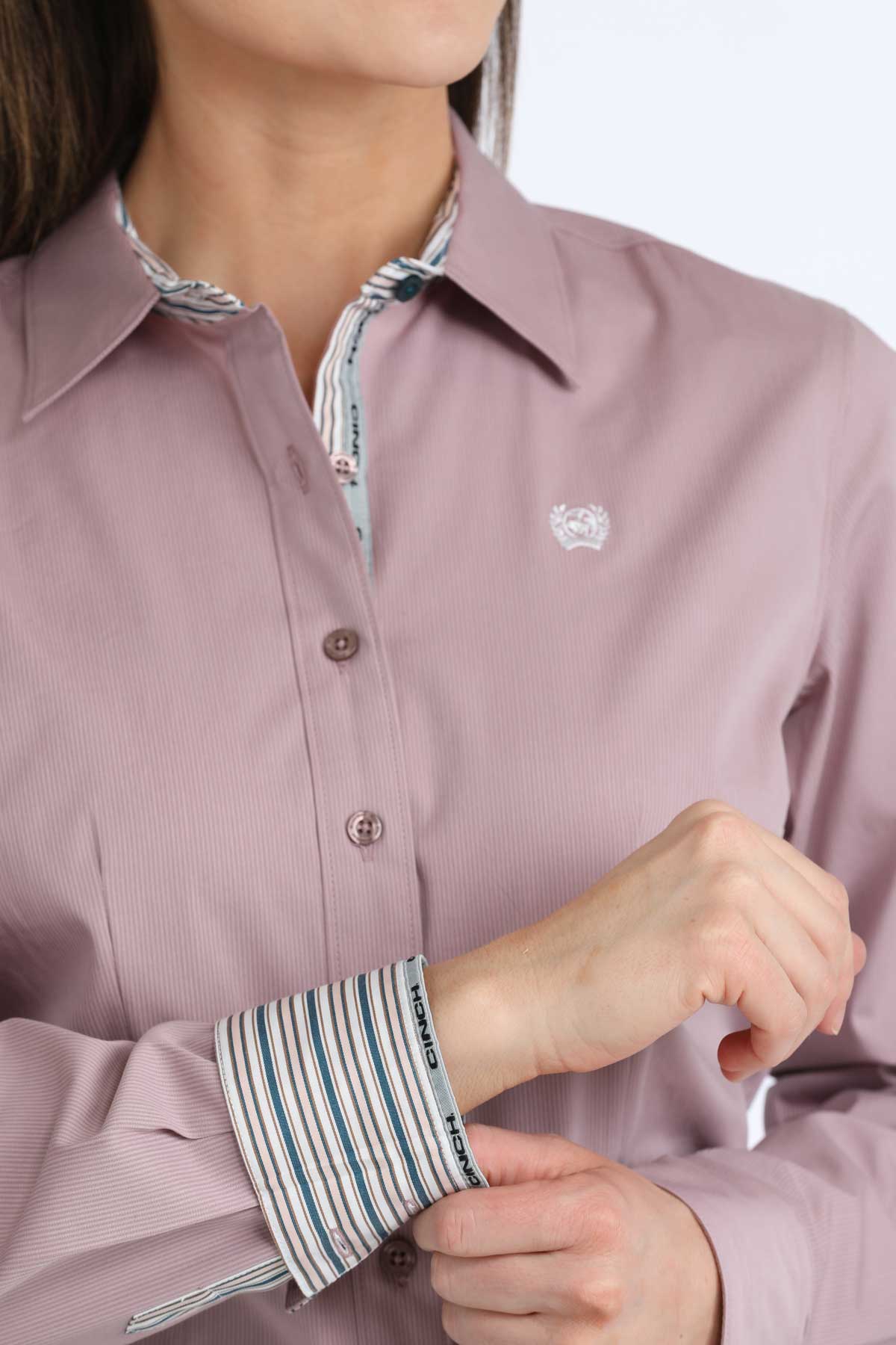 Ladies Cinch ~ Lilac Stripe - Image 2