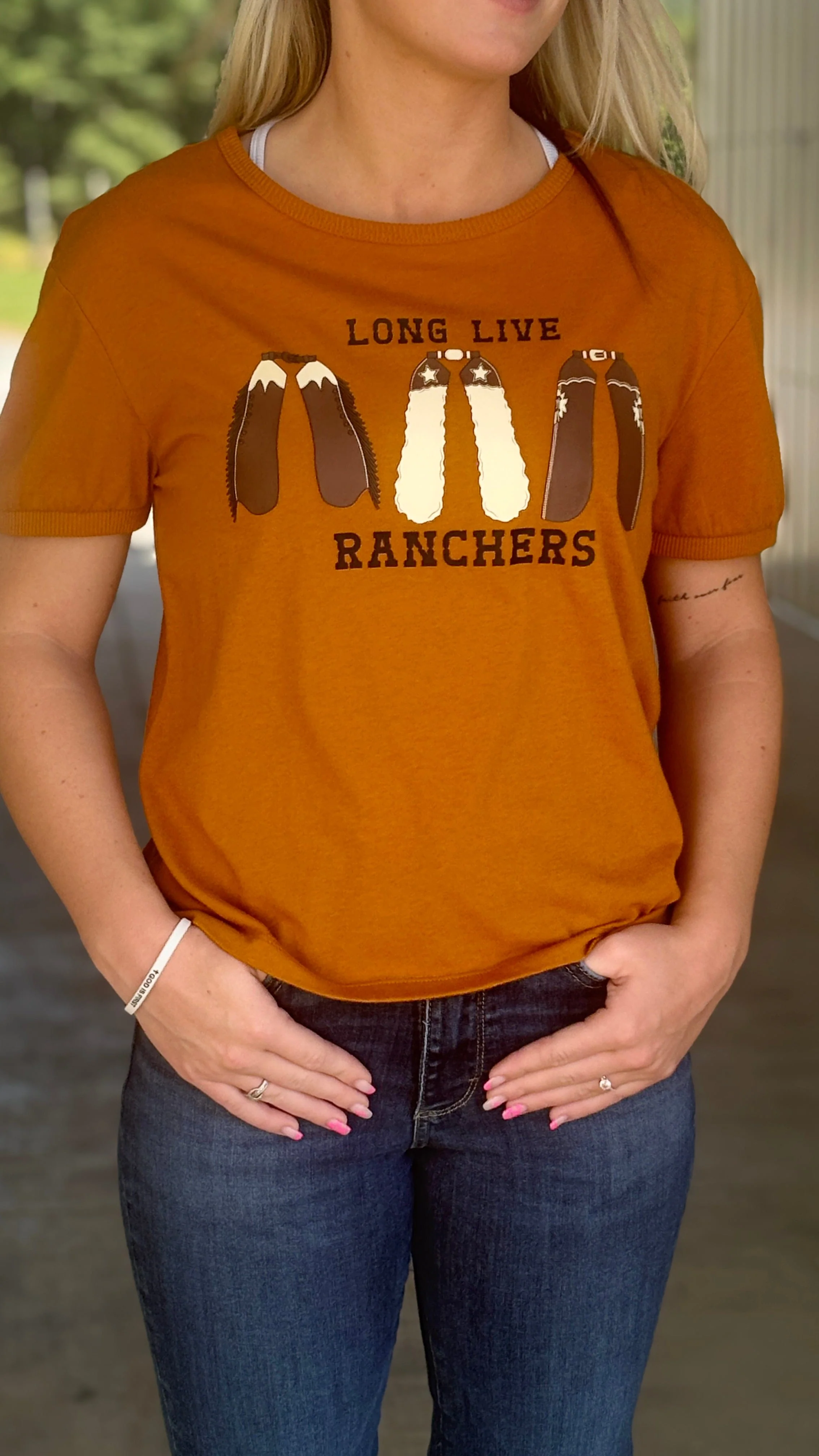 Ladies Long Live Ranchers Tee by Cruel Girl