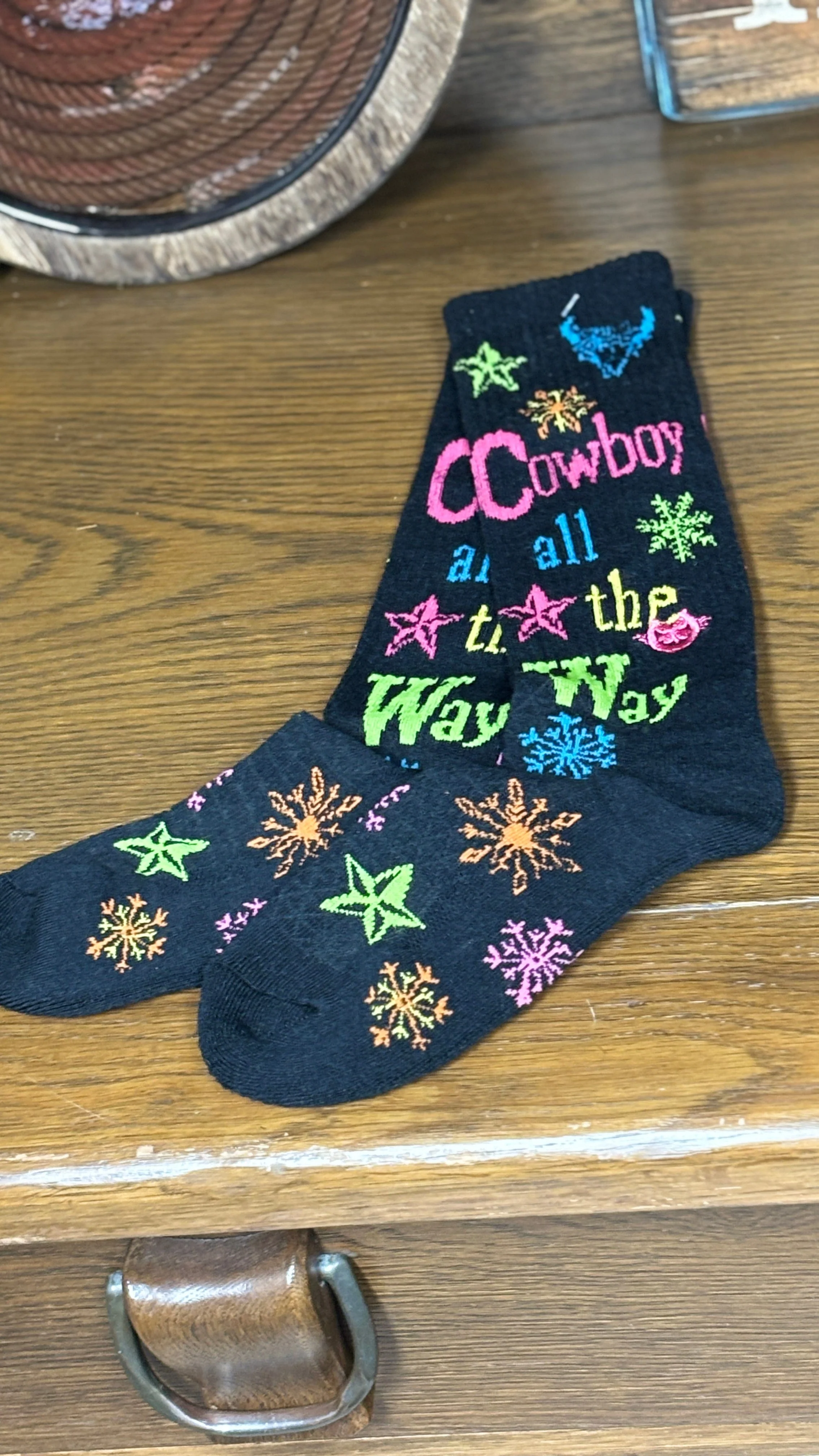 Lucky Chuck Socks ~ Cowboy All The Way