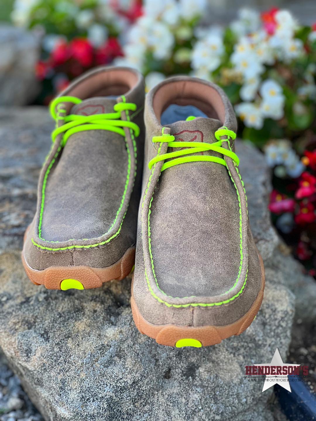Men's Chukka  Driving Moc ~ Neon Yellow - Image 2