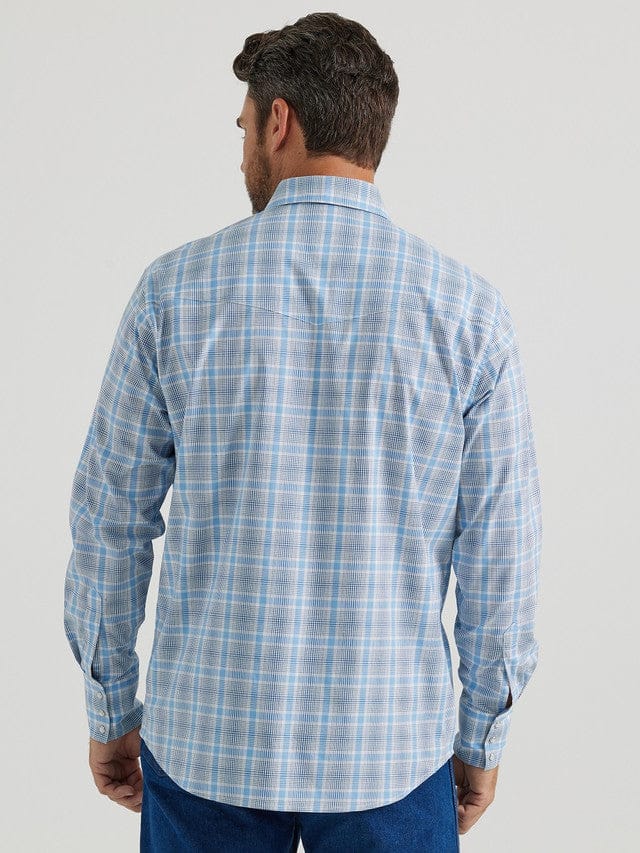 Men's Wrangler Classic Plaid ~ Blue - Image 2