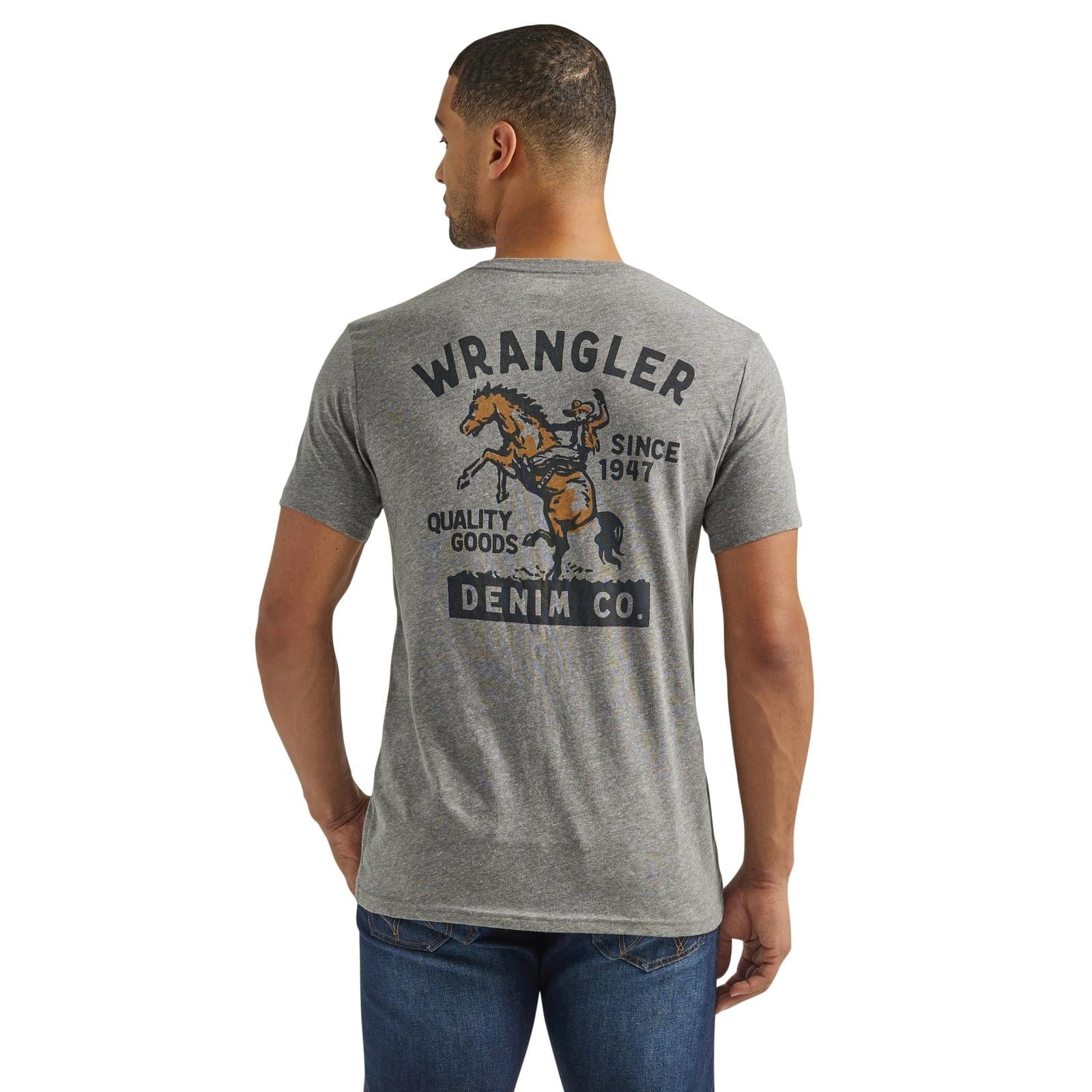 Men's Wrangler Denim Logo Tee ~ Graphite - Image 2