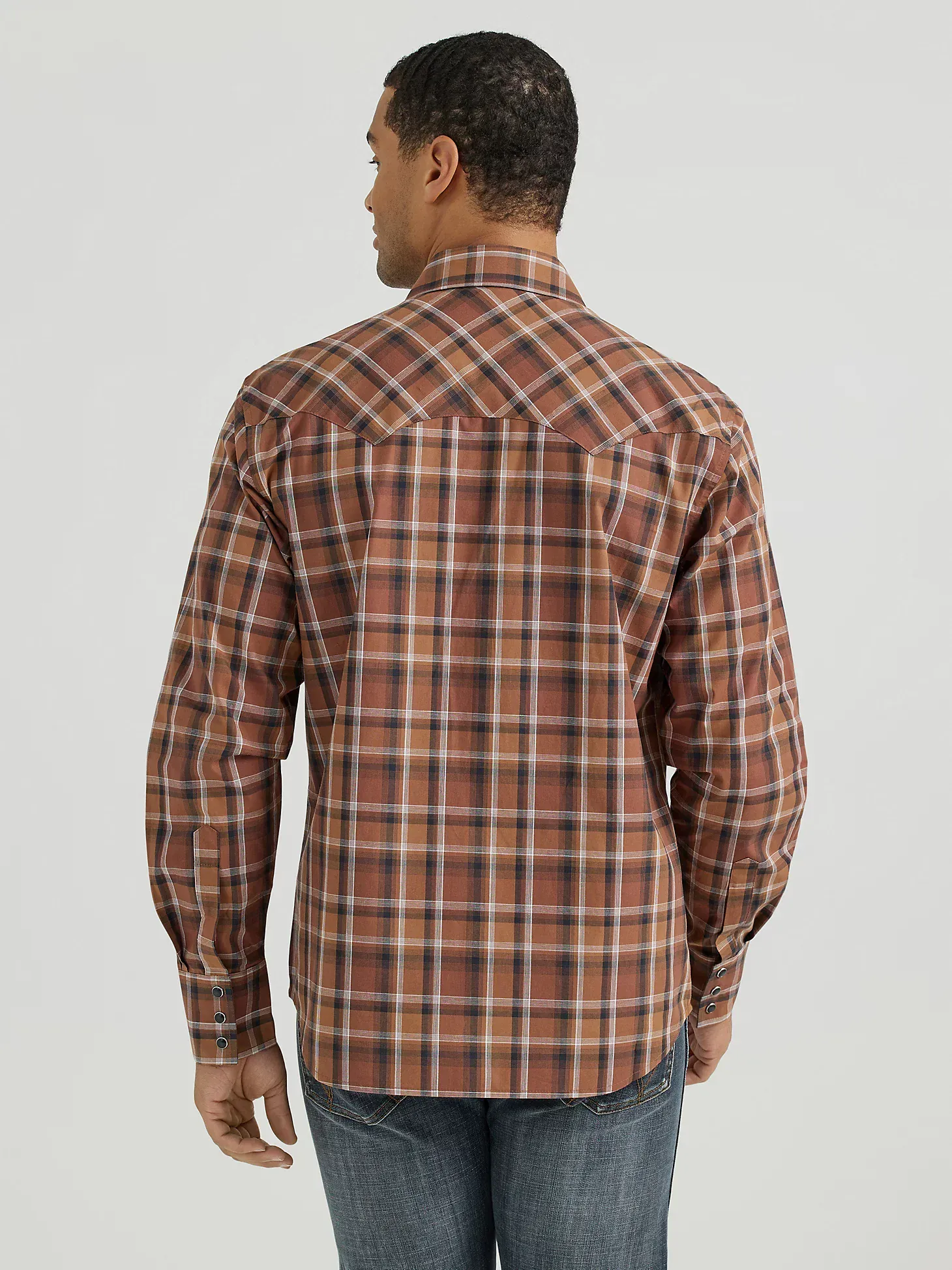 Men's Wrangler Retro Plaid ~ Brown - Image 2