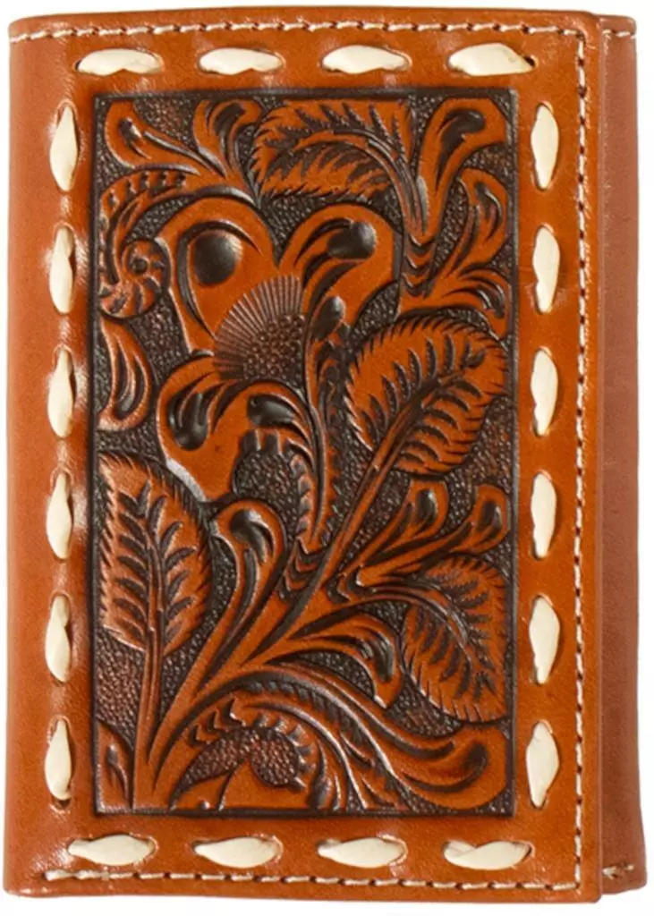Nocona Floral Tooled Wallet