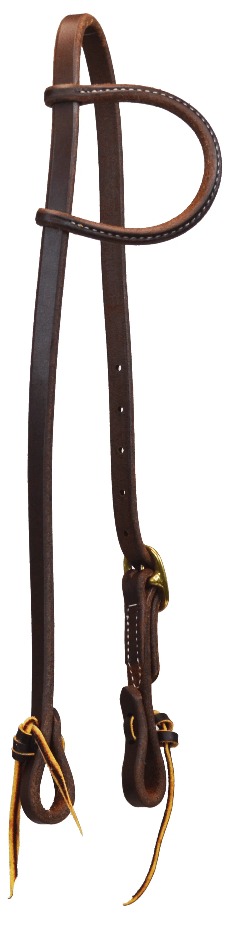Oiled One Ear Headstall ~ Single Buckle
