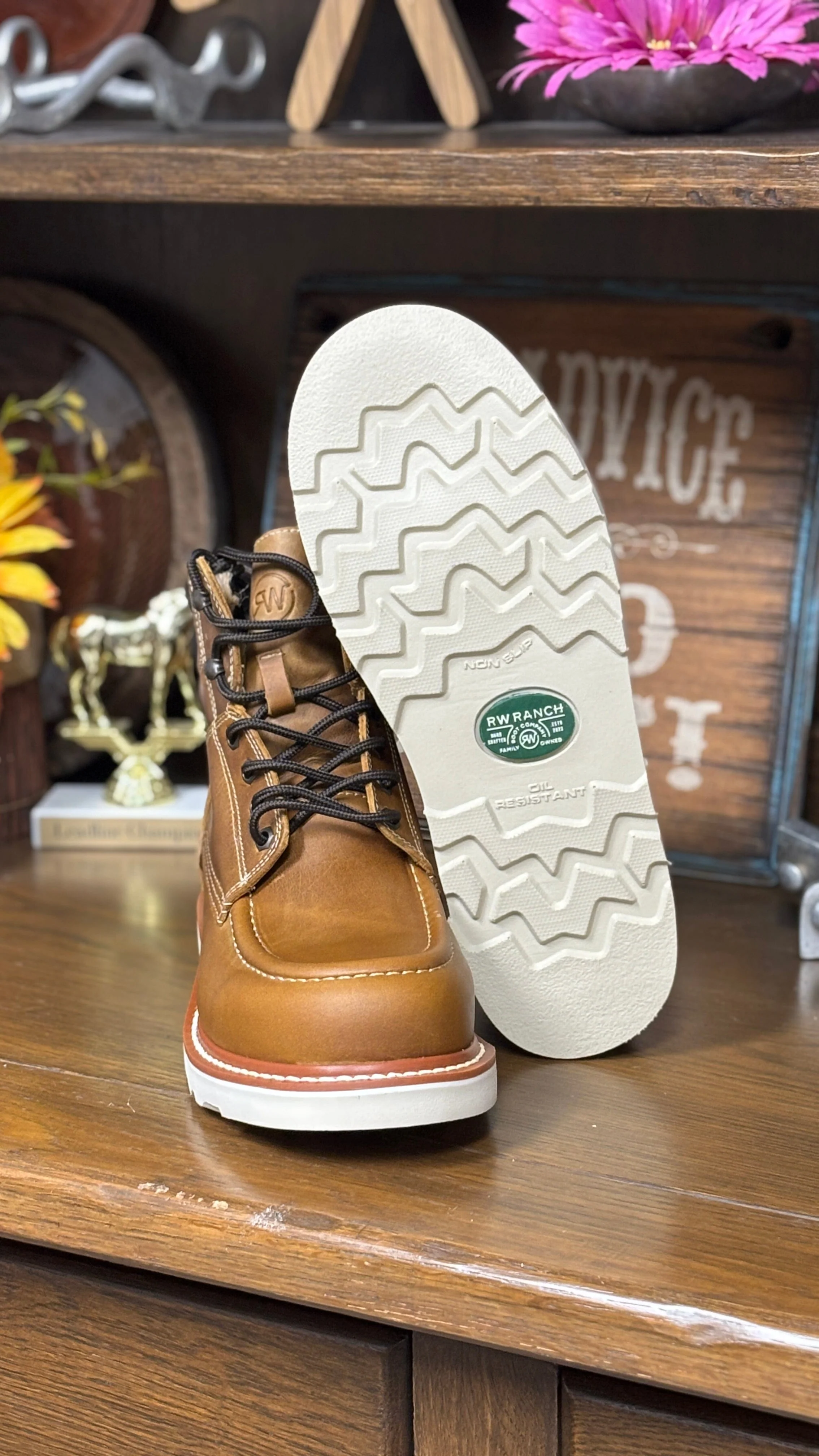 R. Watson Tan Renegade Cowhide Lacer - Image 4