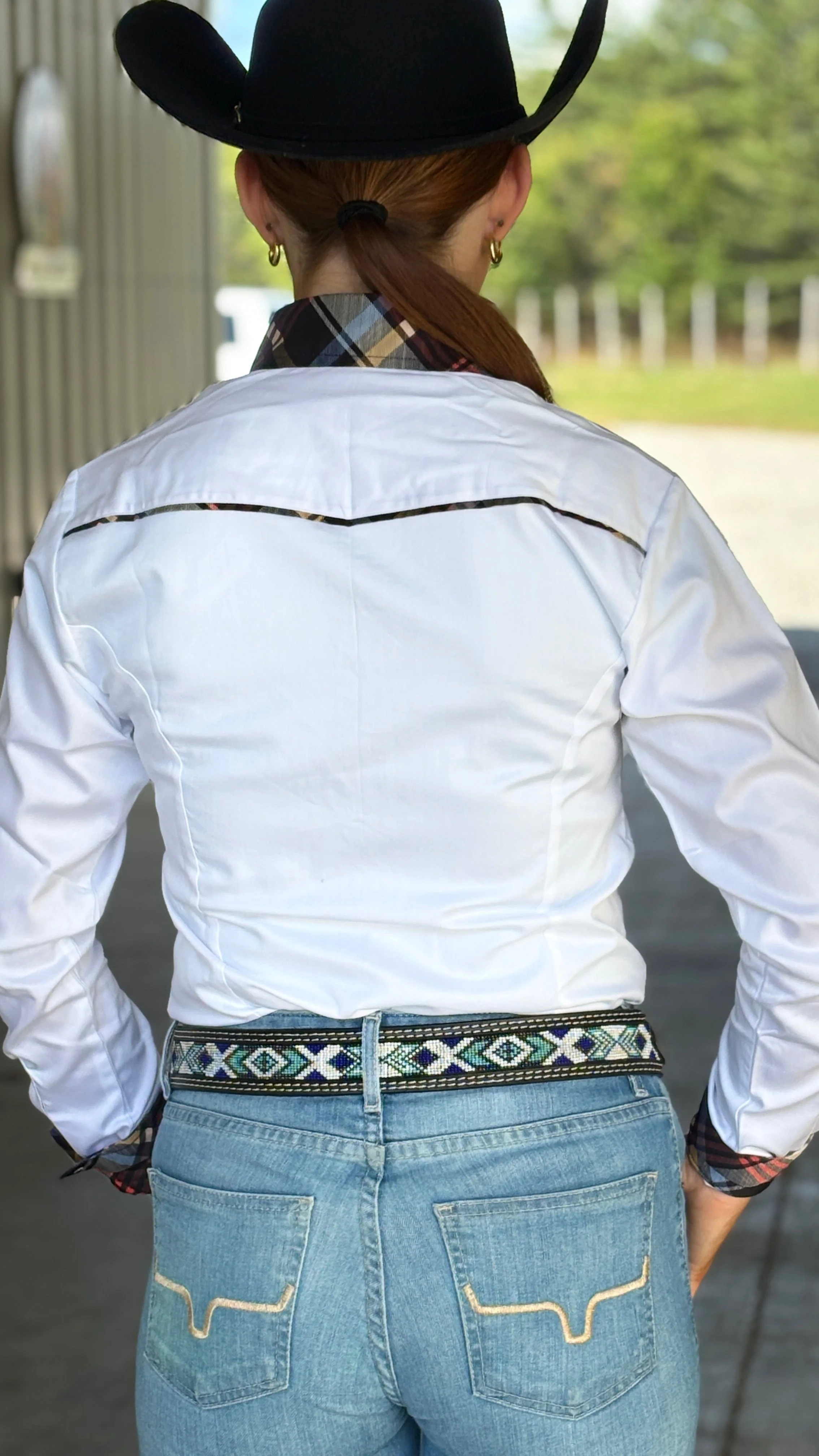 RHC Concealed Zipper Shirt - White W/Black - Image 3