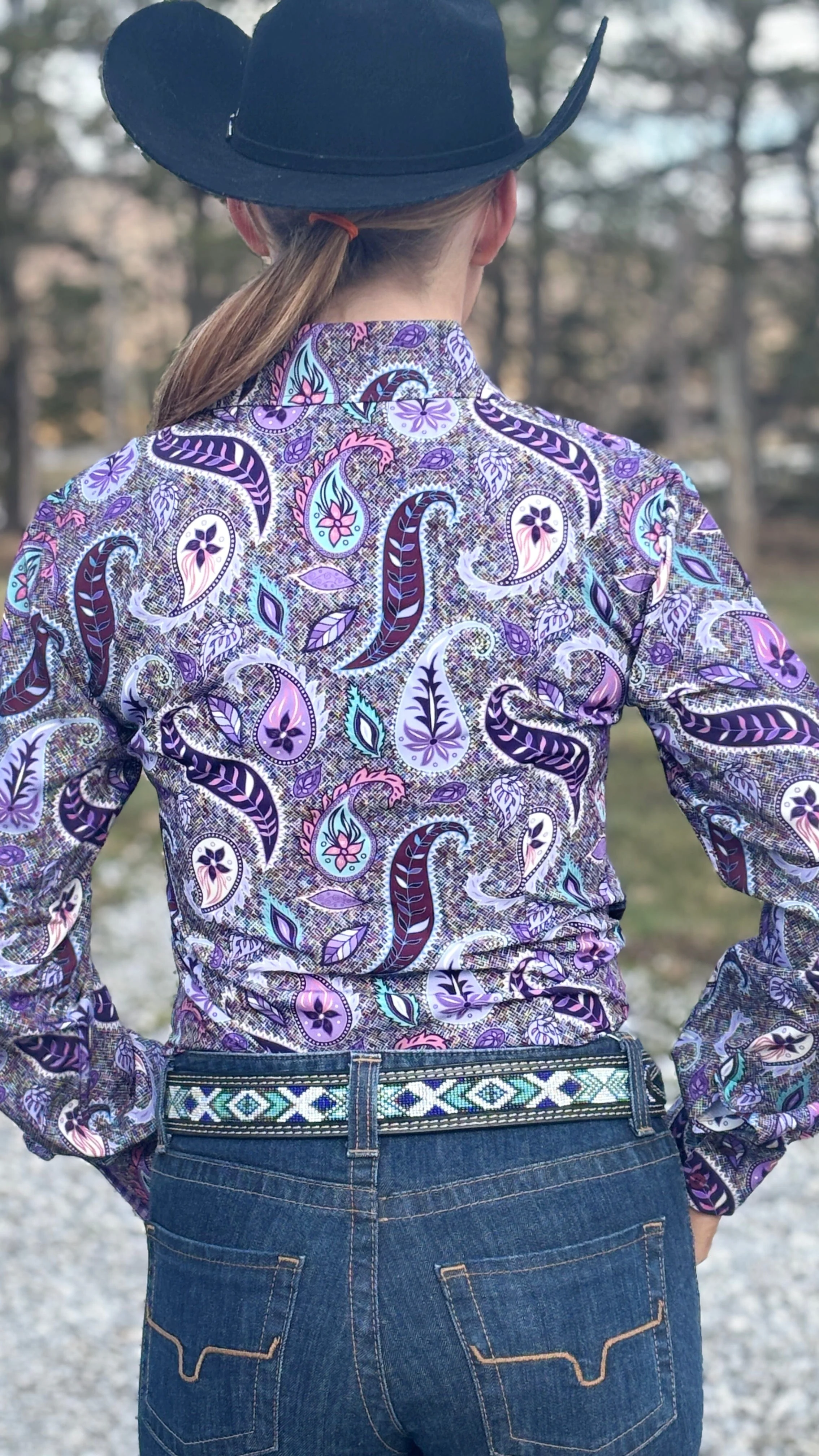 RHC Easy Care Show Shirt ~ Rainbow Paisley - Image 3