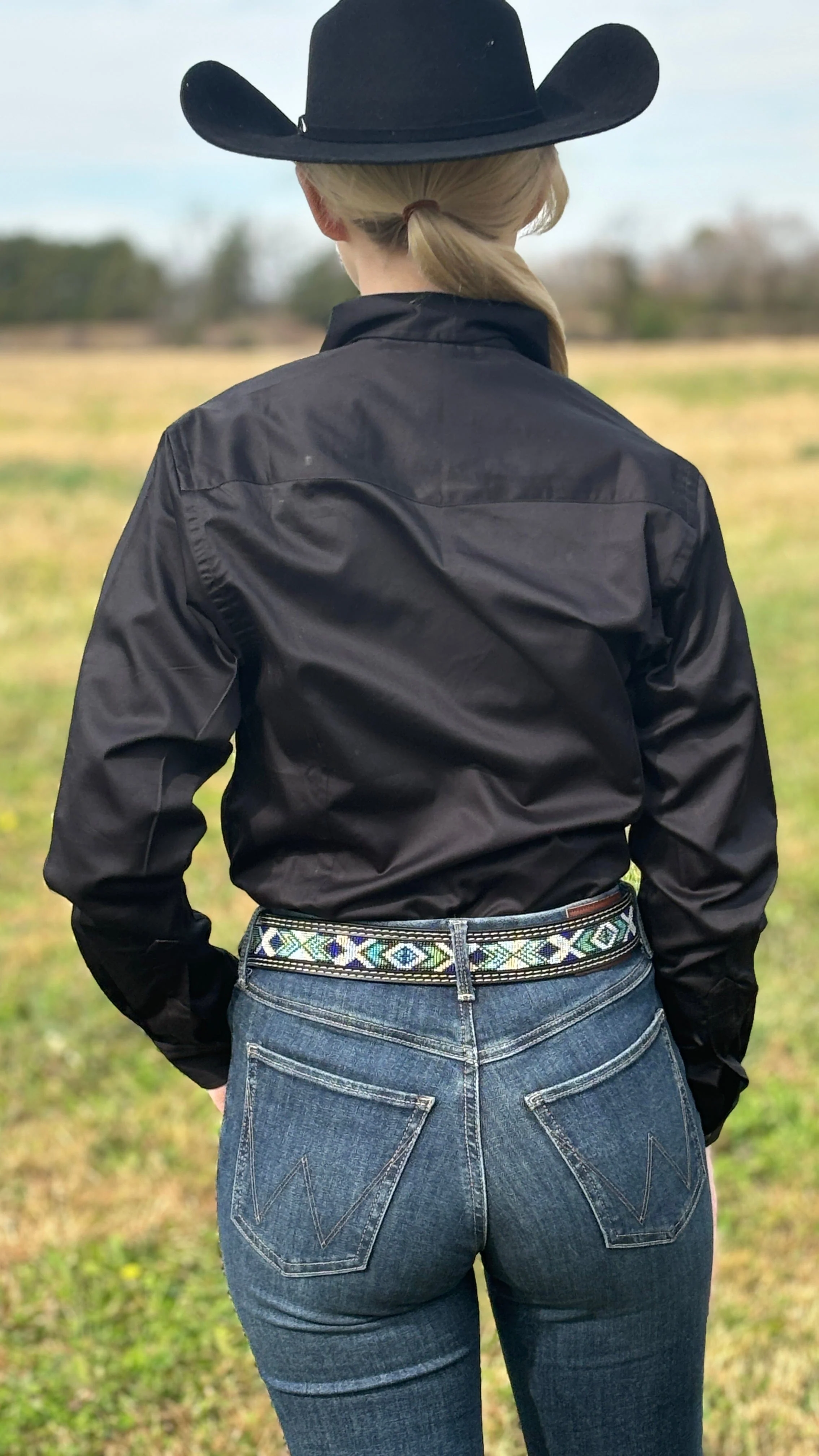 RHC Solid Button Down ~ Black - Image 2