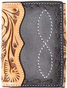 Roughout Leather Wallet ~ Tri-Fold