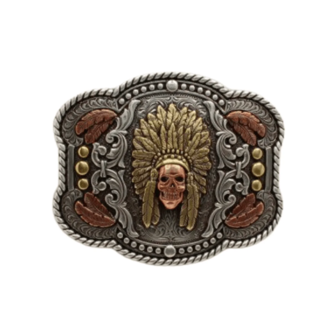Skull Chief Belt Buckle