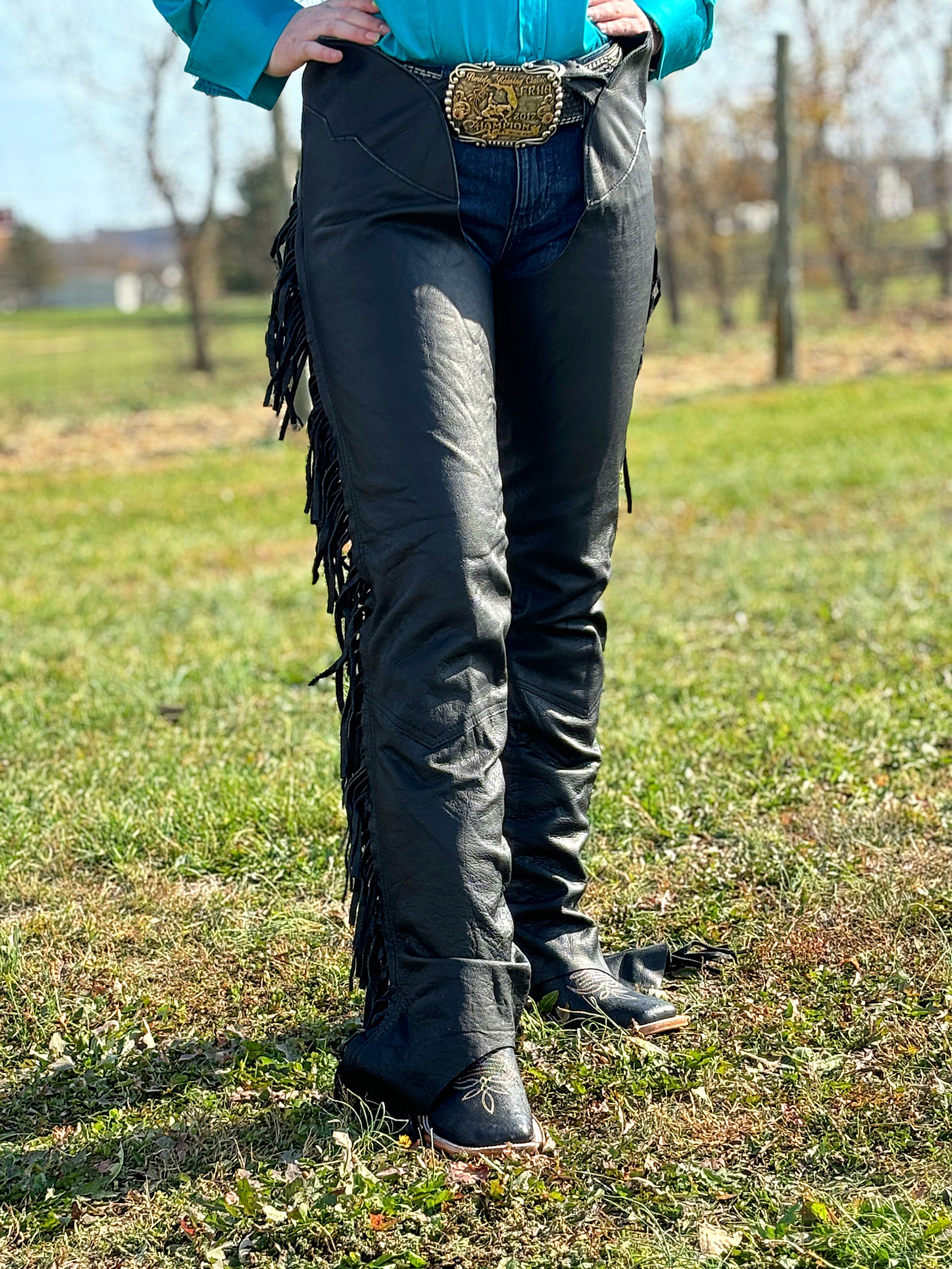 Smooth Leather Equitation Chaps - Image 4
