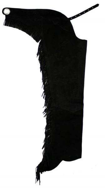 Suede Leather Chaps ~ Black - Image 3