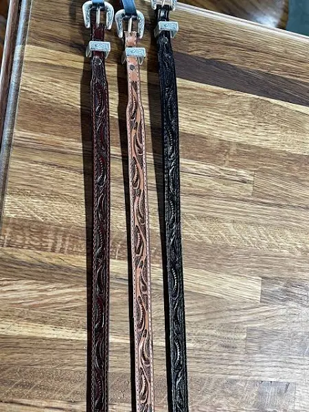 Tooled Leather Hat Band - Image 2