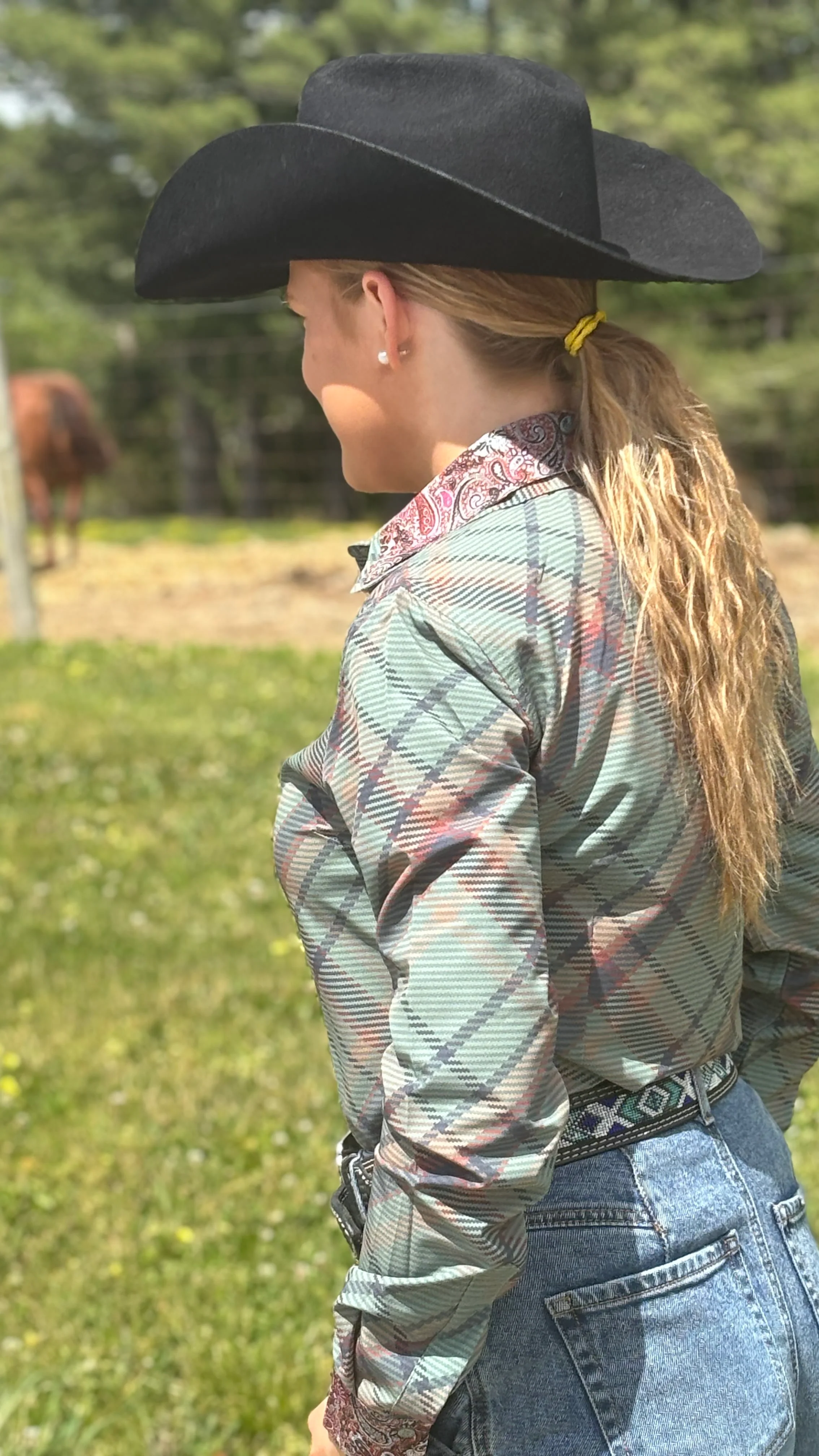RHC Green Plaid Easy Care Button Up - Image 2