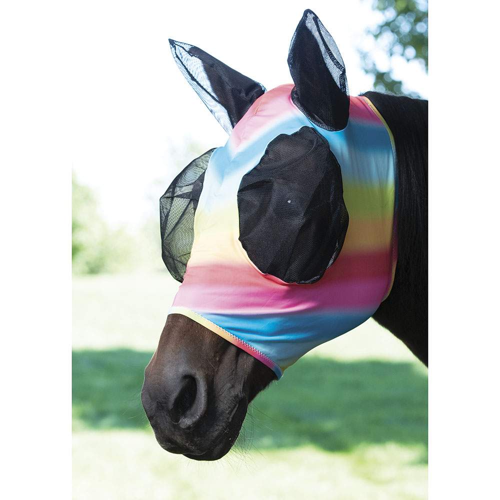 Weaver Ear Fly Mask ~ Rainbow