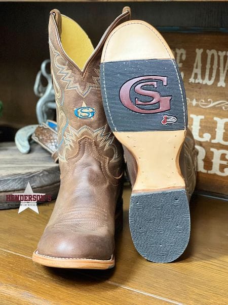 Wells Leather Cowboy Boots by Justin - Image 2