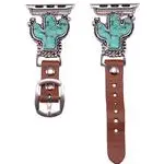 Western Leather Watch Band ~ Cactus
