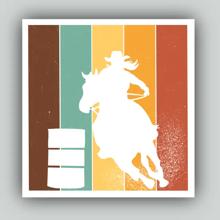 Western Sticker ~ Barrel Racer- Ranchy - Sticker