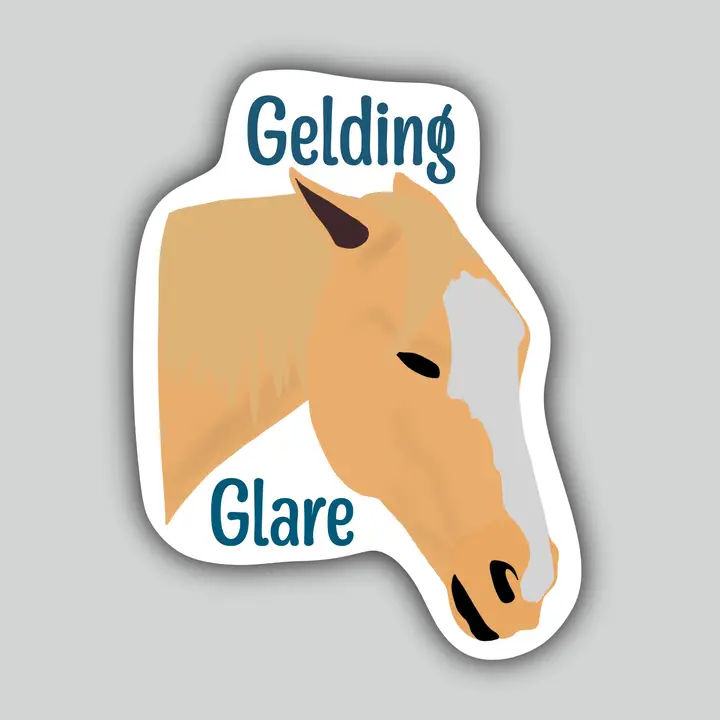 Western Sticker ~ Gelding Glare