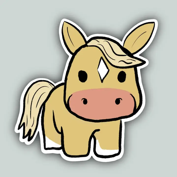 Western Sticker ~ Palomino Pony