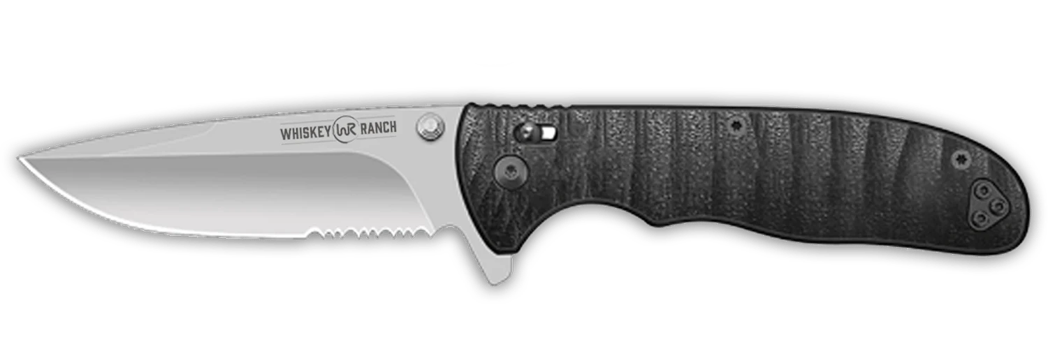 Whiskey Bent Knife ~ Catch Pin Lock ~ Raven