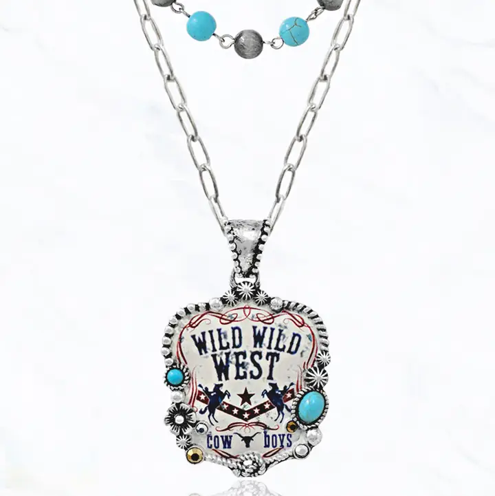 Wild West Cowboy Pendant Necklace