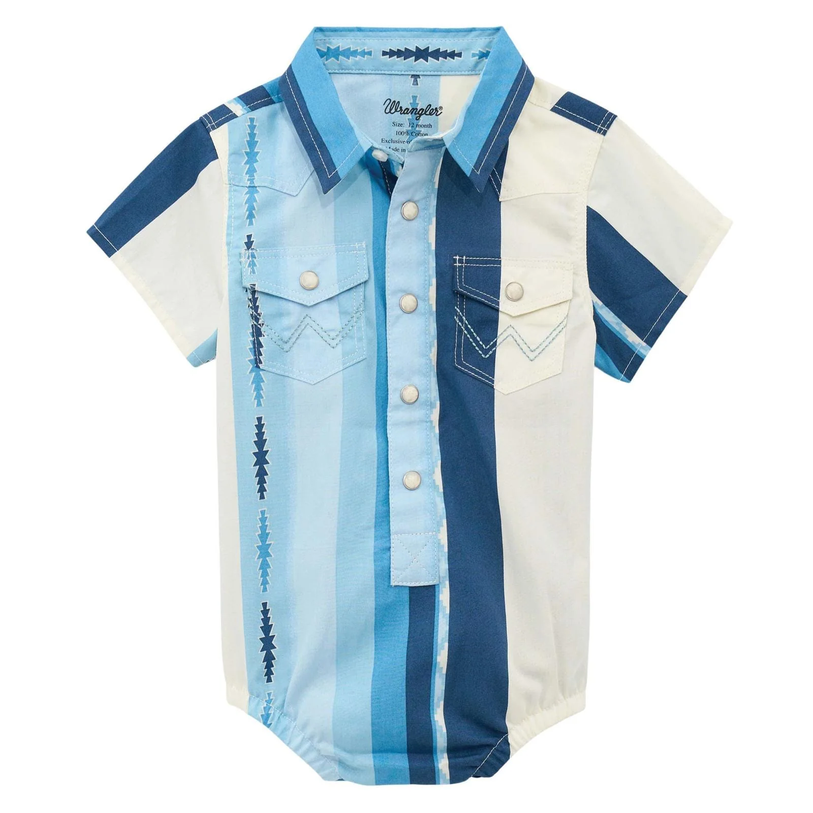 Wrangler Chectah Baby Bodysuit ~ Blue