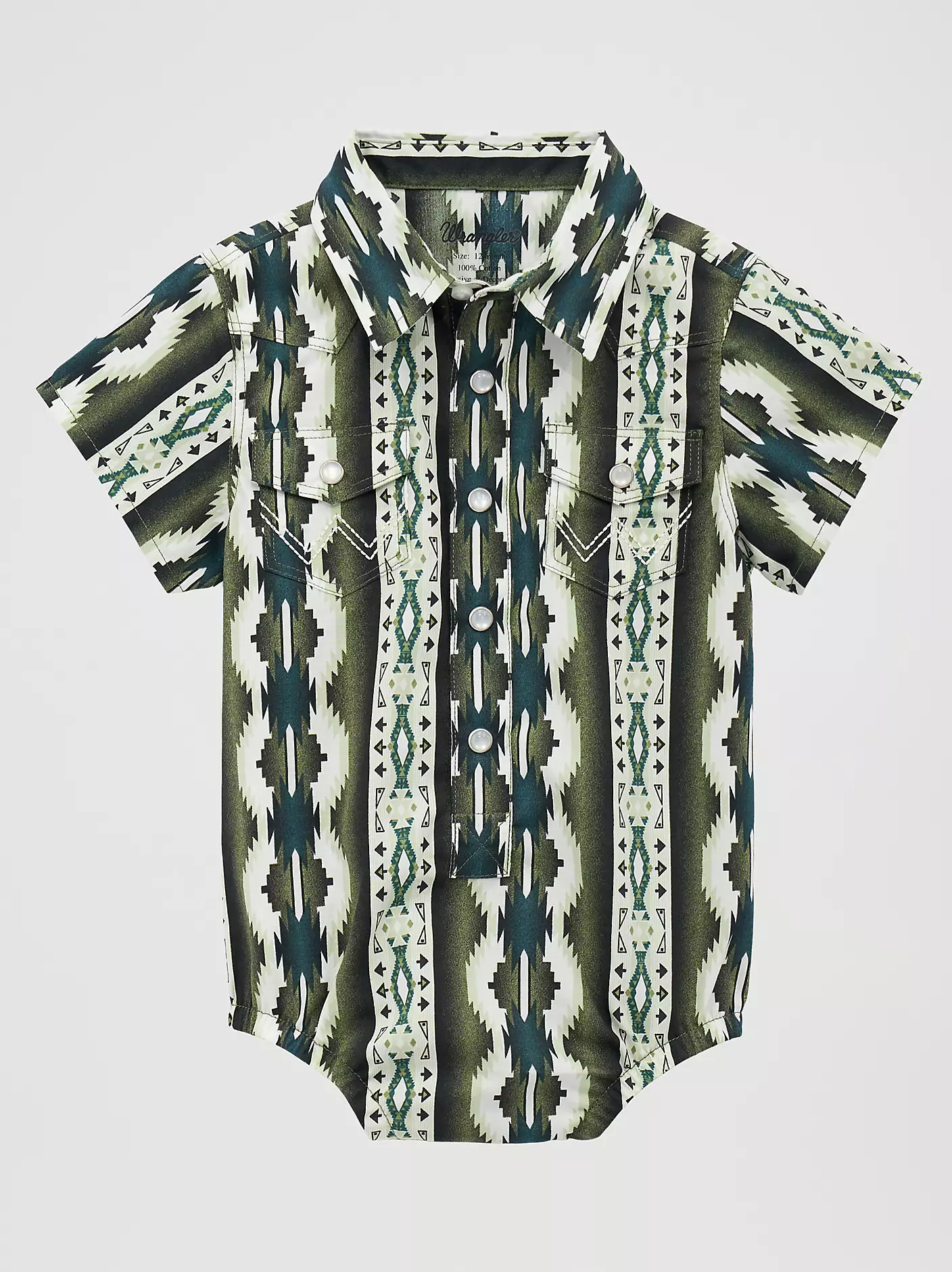 Wrangler Chectah Baby Bodysuit ~ Green